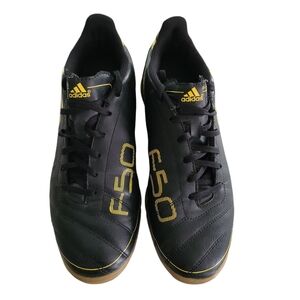 Adidas F50 Men's Indoor Cleats Yellow Black Streetwear Size 7