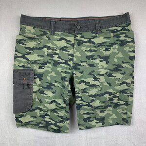 Helly Hansen Workwear Mens Shorts 40 Green Camo Cargo Pocket Bag Army Military