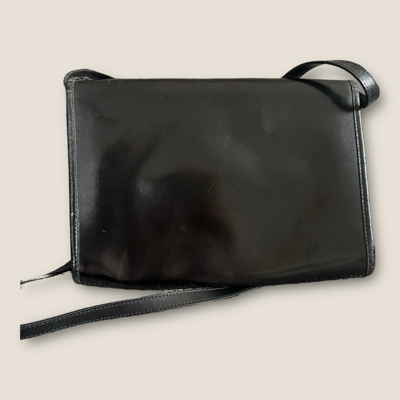 LONGCHAMP Roseau VINTAGE Black Leather crossbody Bag - Picture 3 of 6