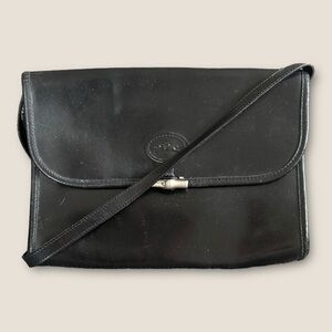 LONGCHAMP Roseau VINTAGE Black Leather crossbody Bag