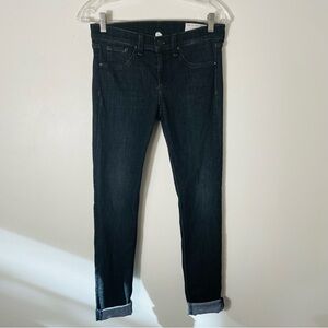 Rag & Bone Skinny Black Rae Denim Jeans Size 28