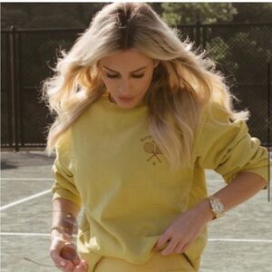 Morgan Stewart Sport Mustard Yellow Tennis Sweatshirt REVOLVE