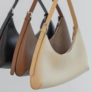 Oak + Fort Beige Rounded Shoulder Bag