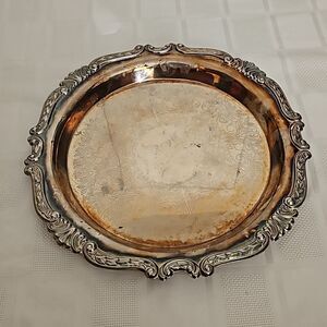 E.P Steel Vintage Silver Platter 13"-13"