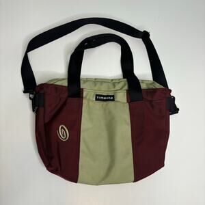 Timbuk2 Medium Zip Top Casual Crossbody Messenger Bag Maroon, Beige