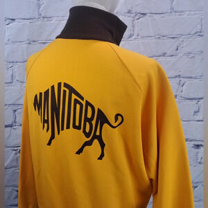 Vintage 80s Women's Track Jacket Athletic Summer Games Manitoba Canada 70s Large