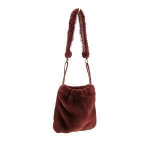 Madewell Canterbury Red Faux Fur Shoulder Bag Handbag