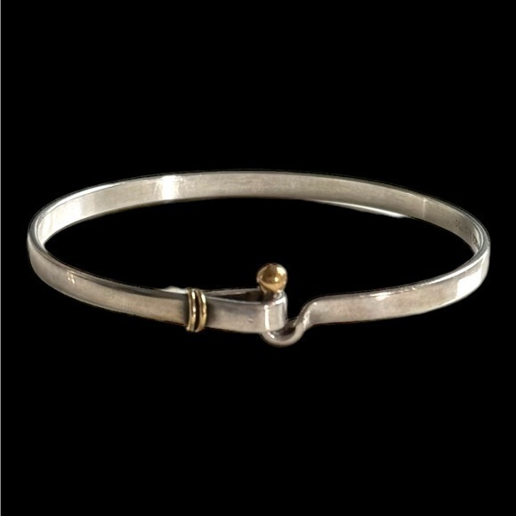 Tiffany & Co Hook and Eye Bracelet 18k gold and sterling silver - Picture 1 of 3