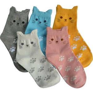 Women's white Cute Animals Socks for  Girls Funny Funky Novelty Socks