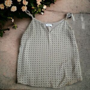 Babaton Aritzia polka dot tank sage green revolve