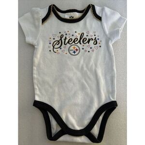 INFANT Baby Girl PITTSBURGH STEELERS ONE PIECE BODYSUIT‎    SIZE 3/6 MONTHS