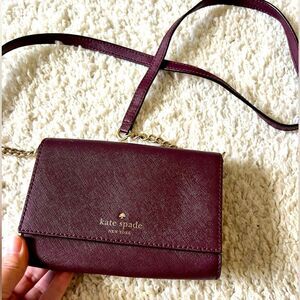 Kate Spade Burgundy Cross Body Purse