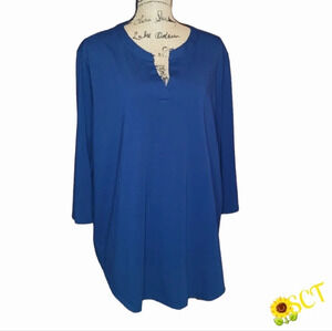 Herosa - 2X  Navy Blue Blouse