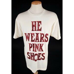 Gucci "He Wears Pink Shoes" Short Sleeve T-Shirt XS Mens Beige Sequin Tee NWT