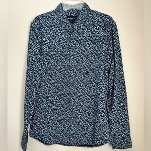 Abercrombie and Fitch ark Blue Men's Long Sleeve Button Shirt