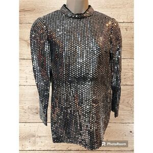 Vintage Lord And Taylor Elinor Simmons For Malcolm Starr Sequin Mock Turtle 60s