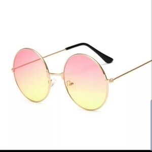 Circular Gold Yellow to Rose Sunglasses