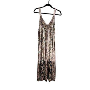 NWT ERRANT Tie Dye Velvet Jumper Midi Maxi Dress w/ Pockets Sleeveless S