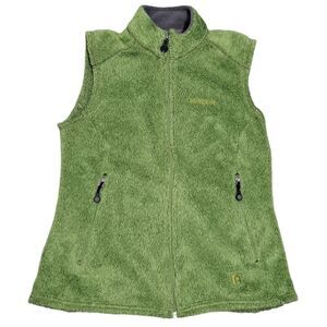 Vintage Patagonia 90's Women's R2 Polartec Thermal Vest Lagenlook Medium Green