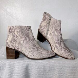 Seychelles NEW Occasion Nueutral Snake Print Ankle Boot- Size 8