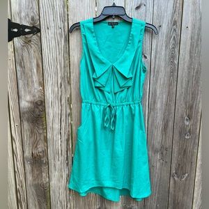 BeBOP Green Sleeveless Ruffle Dress with pockets size Medium