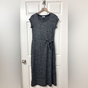 T by Talbots T-shirt Midi Dress Heathered Gray Medium