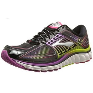 Brooks Glycerin Athletic Shoes Woman's Sz 9 Black With Purple Gold Ombré Sneaker