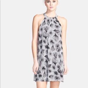 ASTR black and white watercolor floral flower dress