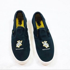 Limited Edition Vans Harry Potter Huffpuff black slip on shoes sz6.5 women