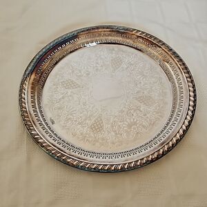 Rogers S.P.Brass Silver Serving Tray 13"