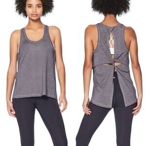 Lululemon Hold & Let Flow Tank In Heathered Midnight Navy Blue Training Size 4