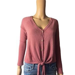 Sienna sky waffle knit shirt. XS will also fit small