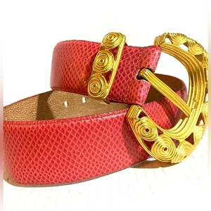 Carlisle pink leather belt size M