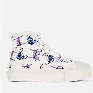 Disney Lilo & Stitch Platform sneakers With Faux Fur Limited Edition Size 8