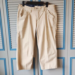 Levi's Khaki Cropped Wide Leg Pants