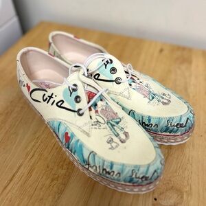 Goby women’s city chic sneaker shoes size 42(11) printed multi colorful vacation