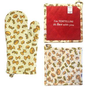 🆕 Oven Mitt & Pot Holder Set Tortellini