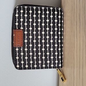 Fossil Patterned Coated Leather Folding Wallet