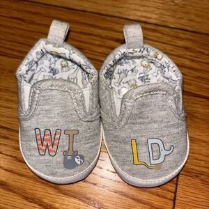 Newborn Baby Boy‎ shoes  Size 0-3 Month Child Of Mine By Carters Grey