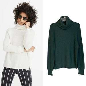 Madewell Varick Turtleneck Sweater in Green