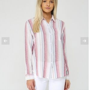 Rails Charli Shirt Tropic Stripe Button Down-Size Medium