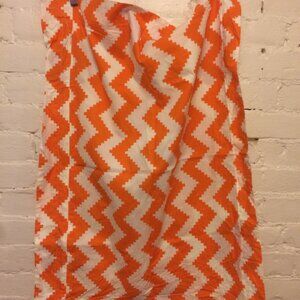 Jonathan Adler Happy Chic reversible full duvet cover and sham orange zig zag