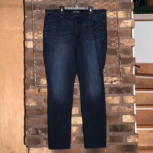 Lee Slim Fit Skinny Leg Mid Rise Dark Blue Jeans 18 Long