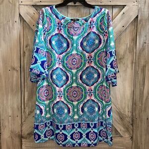 Bebop Geometric print tunic shirt