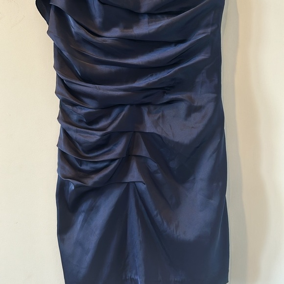 Express One Shoulder Formal Dress navy blue size 4 - Picture 4 of 9