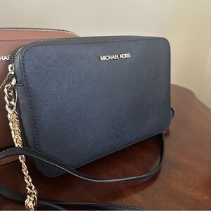 New Michael Kors Jet Set Large East West Saffiano Leather Crossbody bag