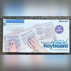 Rare Vintage 1995 Microsoft Natural Keyboard Intellitype Software SEALED