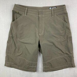 Kuhl Mens Shorts 36 Gray Cargo Zip Pockets Nylon Spandex Outdoor Hiking Contrast