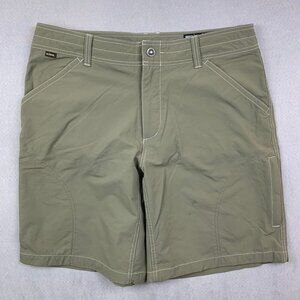 Kuhl Mens Shorts 36 Gray Cargo Zip Pockets Nylon Spandex Outdoor Hiking Contrast