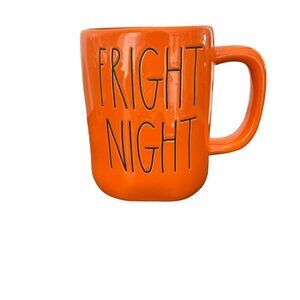 RAE DUNN Fright Night New Orange Halloween Mug Artisan Collection